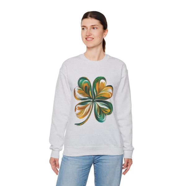 St Patricks Day Crewneck Sweatshirt St Patricks Day Shirt Women/Men Lucky Shamrock St Patrick Sweatshirts Crewneck -Oversized Long Sleeve Shirts Outfits Gifts Cozy Unisex Crewneck Sweatshirt - Perfect for Relaxation and Everyday Wear - Image 7
