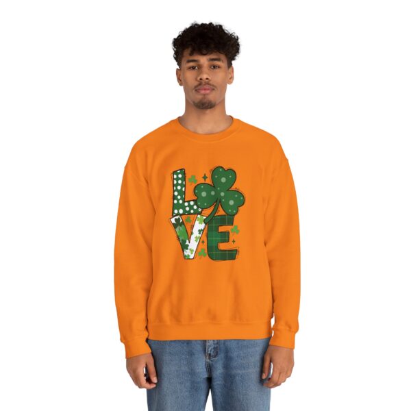 Cozy Unisex Crewneck Sweatshirt St Patricks Day Shirt Women/Men Lucky Shamrock St Patrick Sweatshirts Crewneck Oversized Long Sleeve Shirts Outfits Gifts - Cozy Unisex Crewneck Sweatshirt - Perfect for Relaxation and Everyday Wear - Image 8