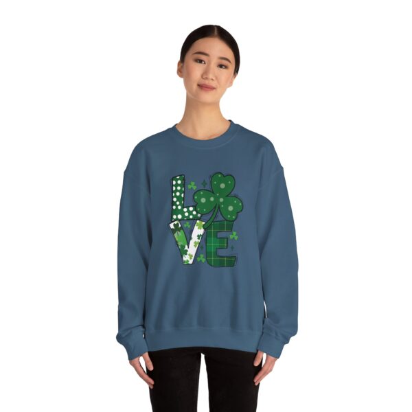 Cozy Unisex Crewneck Sweatshirt St Patricks Day Shirt Women/Men Lucky Shamrock St Patrick Sweatshirts Crewneck Oversized Long Sleeve Shirts Outfits Gifts - Cozy Unisex Crewneck Sweatshirt - Perfect for Relaxation and Everyday Wear - Image 10