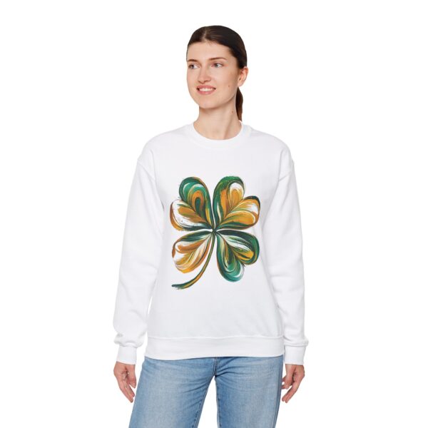 St Patricks Day Crewneck Sweatshirt St Patricks Day Shirt Women/Men Lucky Shamrock St Patrick Sweatshirts Crewneck -Oversized Long Sleeve Shirts Outfits Gifts Cozy Unisex Crewneck Sweatshirt - Perfect for Relaxation and Everyday Wear - Image 3
