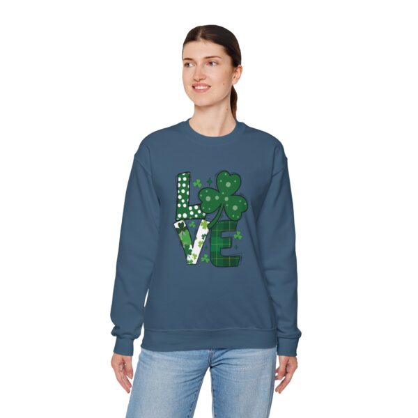 Cozy Unisex Crewneck Sweatshirt St Patricks Day Shirt Women/Men Lucky Shamrock St Patrick Sweatshirts Crewneck Oversized Long Sleeve Shirts Outfits Gifts - Cozy Unisex Crewneck Sweatshirt - Perfect for Relaxation and Everyday Wear - Image 11