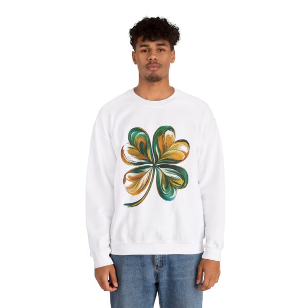 St Patricks Day Crewneck Sweatshirt St Patricks Day Shirt Women/Men Lucky Shamrock St Patrick Sweatshirts Crewneck -Oversized Long Sleeve Shirts Outfits Gifts Cozy Unisex Crewneck Sweatshirt - Perfect for Relaxation and Everyday Wear - Image 4