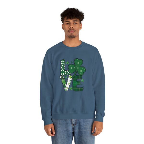 Cozy Unisex Crewneck Sweatshirt St Patricks Day Shirt Women/Men Lucky Shamrock St Patrick Sweatshirts Crewneck Oversized Long Sleeve Shirts Outfits Gifts - Cozy Unisex Crewneck Sweatshirt - Perfect for Relaxation and Everyday Wear - Image 12