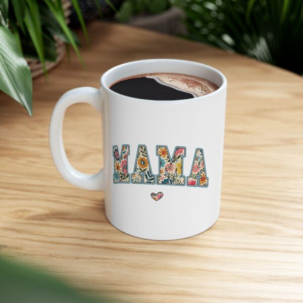 MAMÁ Floral Letter Mug | Beautiful Ceramic Coffee Cup for Moms Mamá Ceramic Mug – Whimsical 11oz & 15oz Floral Coffee Cup, Perfect Gift for Mother’s Day, Birthdays & Special Moments - Image 5
