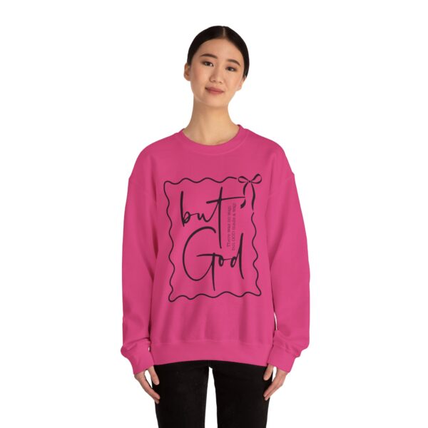 "But GOD There was no way… but GOD made a way.”Sweatshirt – Cozy Unisex Crewneck. Comfort Colors Shirt, God Sweatshirt, Faith Shirt, Inspirational Quote Shirt, Gift for Believers, Christian Gift, Spiritual Apparel - Image 3