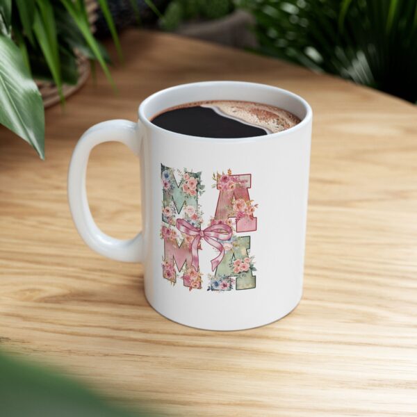 Retro "MAMA" Floral Mug | Vintage-Inspired Ceramic Coffee Cup for Moms Floral MAMA Mug – 11oz & 15oz Retro Style Coffee Cup | Mother's Day, Birthday & Everyday Gift - Image 5