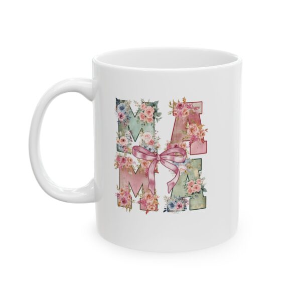 Retro "MAMA" Floral Mug | Vintage-Inspired Ceramic Coffee Cup for Moms Floral MAMA Mug – 11oz & 15oz Retro Style Coffee Cup | Mother's Day, Birthday & Everyday Gift - Image 2