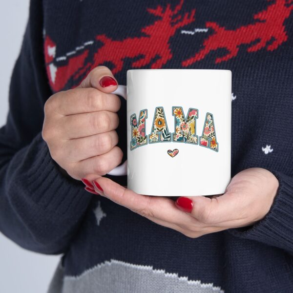 MAMÁ Floral Letter Mug | Beautiful Ceramic Coffee Cup for Moms Mamá Ceramic Mug – Whimsical 11oz & 15oz Floral Coffee Cup, Perfect Gift for Mother’s Day, Birthdays & Special Moments - Image 7