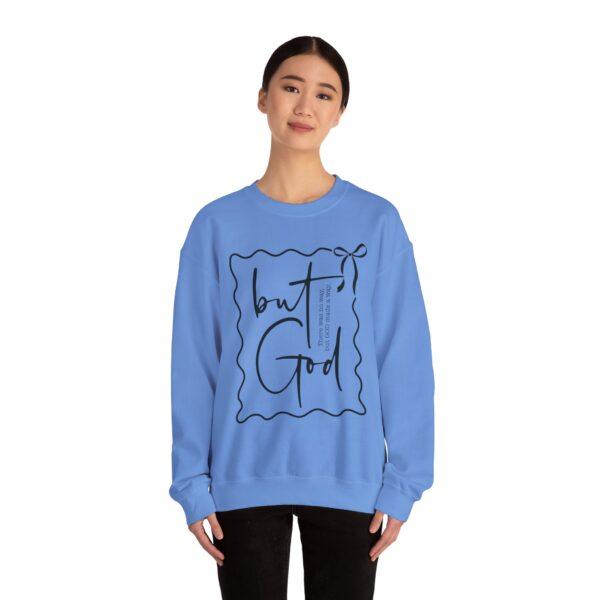 "But GOD There was no way… but GOD made a way.”Sweatshirt – Cozy Unisex Crewneck. Comfort Colors Shirt, God Sweatshirt, Faith Shirt, Inspirational Quote Shirt, Gift for Believers, Christian Gift, Spiritual Apparel - Image 2