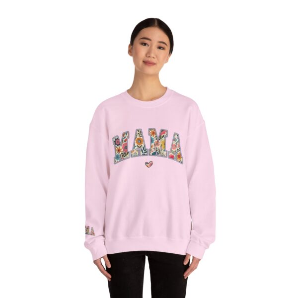 Retro Mama Sweatshirt | Floral Mama Shirt | Unisex Crewneck | Cozy Gift for Mom | Mother’s Day Sweatshirt | Vintage-Inspired Long Sleeve Top - Image 3