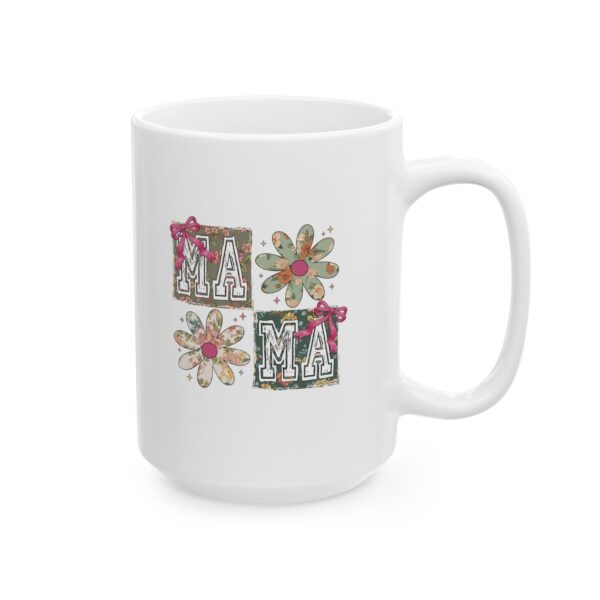 Retro "MAMA" Floral Mug | Vintage-Inspired Ceramic Coffee Cup for Moms Floral MAMA Mug – 11oz & 15oz Retro Style Coffee Cup | Mother's Day, Birthday & Everyday Gift - Image 9