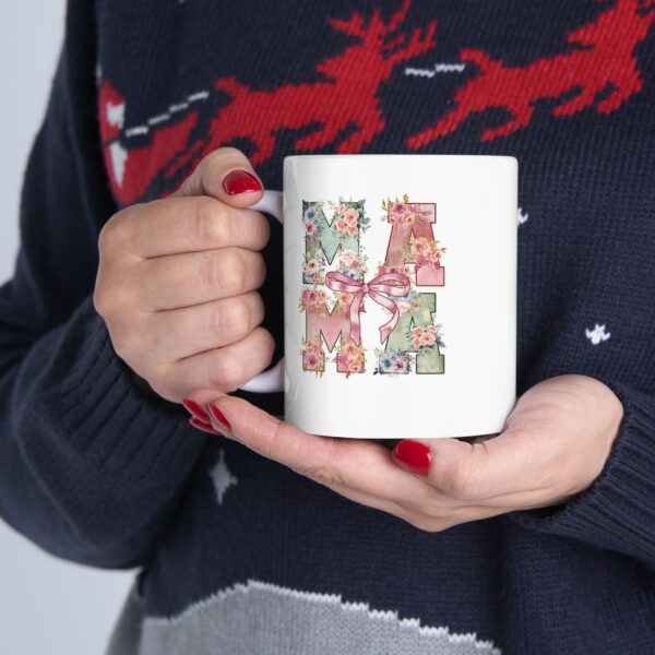 Retro "MAMA" Floral Mug | Vintage-Inspired Ceramic Coffee Cup for Moms Floral MAMA Mug – 11oz & 15oz Retro Style Coffee Cup | Mother's Day, Birthday & Everyday Gift - Image 7