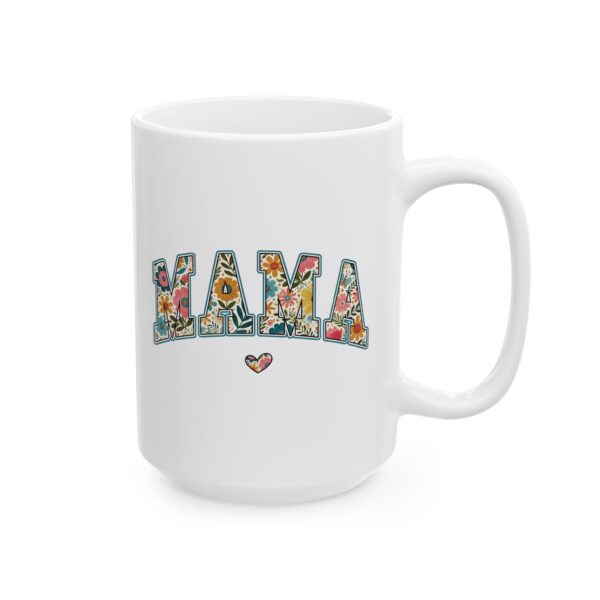 MAMÁ Floral Letter Mug | Beautiful Ceramic Coffee Cup for Moms Mamá Ceramic Mug – Whimsical 11oz & 15oz Floral Coffee Cup, Perfect Gift for Mother’s Day, Birthdays & Special Moments - Image 11