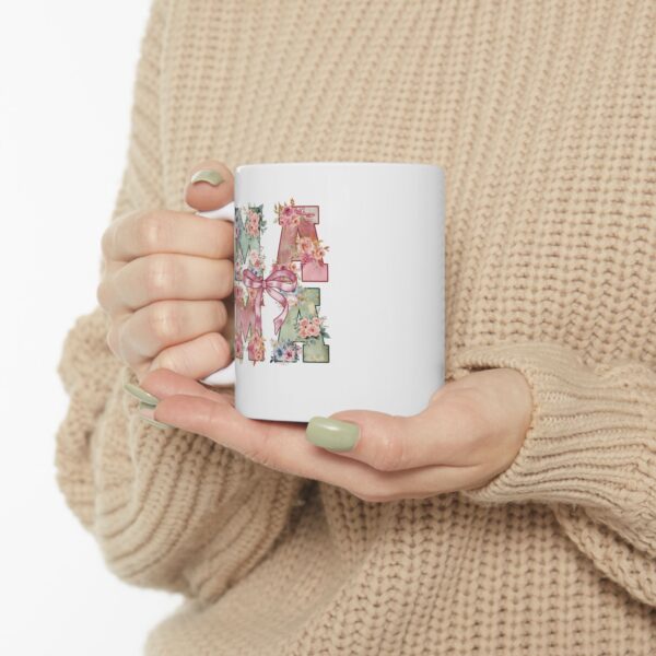 Retro "MAMA" Floral Mug | Vintage-Inspired Ceramic Coffee Cup for Moms Floral MAMA Mug – 11oz & 15oz Retro Style Coffee Cup | Mother's Day, Birthday & Everyday Gift - Image 6