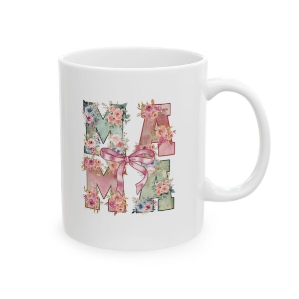 Retro "MAMA" Floral Mug | Vintage-Inspired Ceramic Coffee Cup for Moms Floral MAMA Mug – 11oz & 15oz Retro Style Coffee Cup | Mother's Day, Birthday & Everyday Gift - Image 3