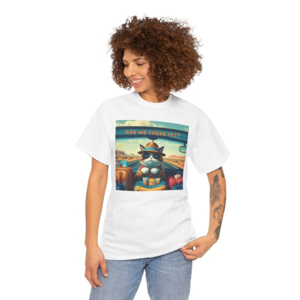 Funny Cat Road Trip Shirt - "Are We There Yet?" Cute Travel Cat Tee for Cat Lovers - Aesthetic Vacation T-Shirt Gift - Image 3
