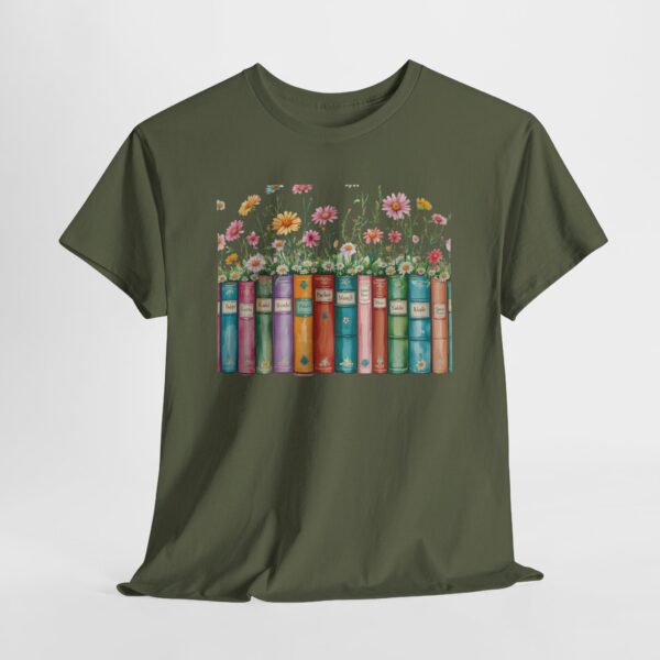 Vintage Books and Wildflowers Unisex Tee for Poetic Souls | Soft Cotton Shirt for Readers and Writers - Image 15