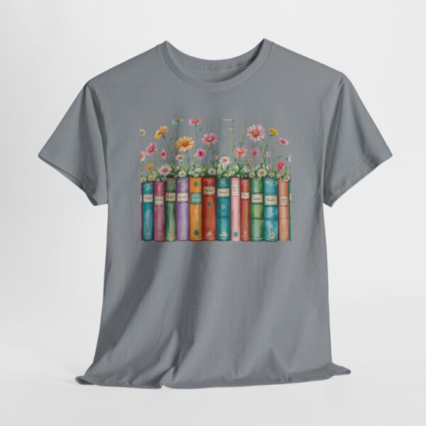 Vintage Books and Wildflowers Unisex Tee for Poetic Souls | Soft Cotton Shirt for Readers and Writers - Image 24
