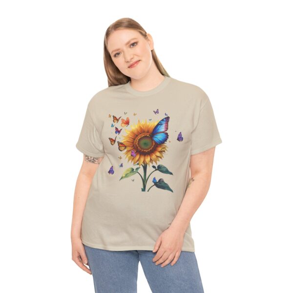 Colorful Sunflower T-Shirt with Butterflies - Image 6