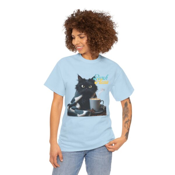 Beach Please Cat Shirt – Funny Black Cat Coffee Tee, Cozy Feline Lover Gift, Sarcastic Cat Graphic T-Shirt, Cute Cat Mom Apparel - Image 14
