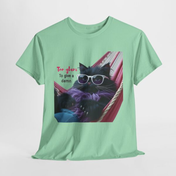 Too Glam to Give a Damn Shirt – Cool Cat Graphic Tee for Sassy Women – Funny Cat Lover Gift – Unbothered Aesthetic T-Shirt - Image 15