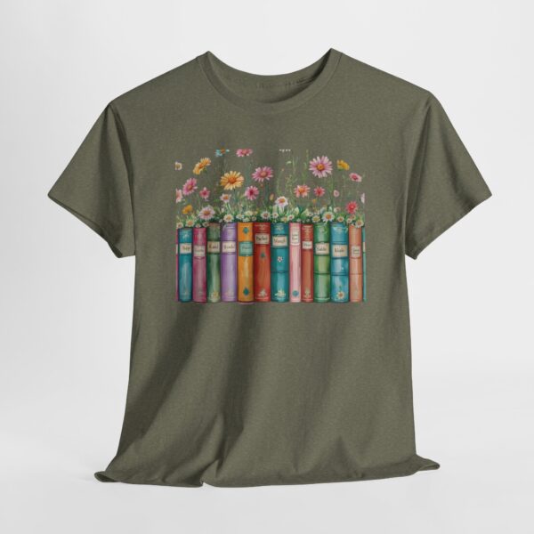 Vintage Books and Wildflowers Unisex Tee for Poetic Souls | Soft Cotton Shirt for Readers and Writers - Image 19