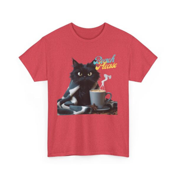 Beach Please Cat Shirt – Funny Black Cat Coffee Tee, Cozy Feline Lover Gift, Sarcastic Cat Graphic T-Shirt, Cute Cat Mom Apparel