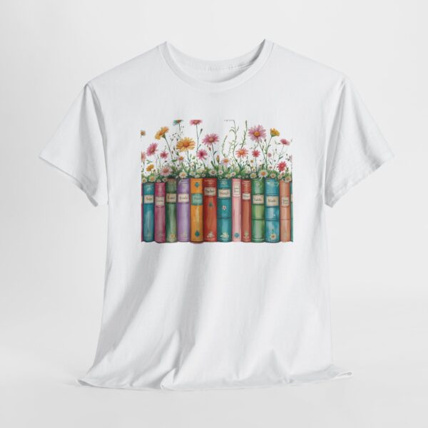 Vintage Books and Wildflowers Unisex Tee for Poetic Souls | Soft Cotton Shirt for Readers and Writers - Image 18