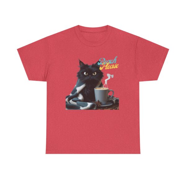 Beach Please Cat Shirt – Funny Black Cat Coffee Tee, Cozy Feline Lover Gift, Sarcastic Cat Graphic T-Shirt, Cute Cat Mom Apparel - Image 2