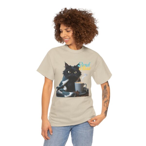 Beach Please Cat Shirt – Funny Black Cat Coffee Tee, Cozy Feline Lover Gift, Sarcastic Cat Graphic T-Shirt, Cute Cat Mom Apparel - Image 18