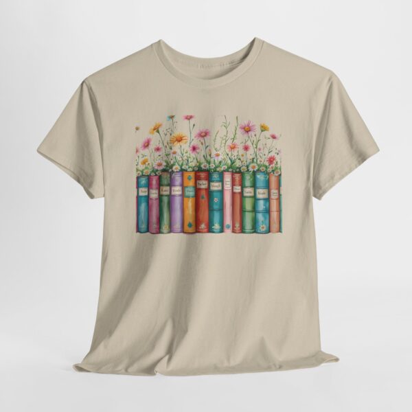 Vintage Books and Wildflowers Unisex Tee for Poetic Souls | Soft Cotton Shirt for Readers and Writers - Image 13
