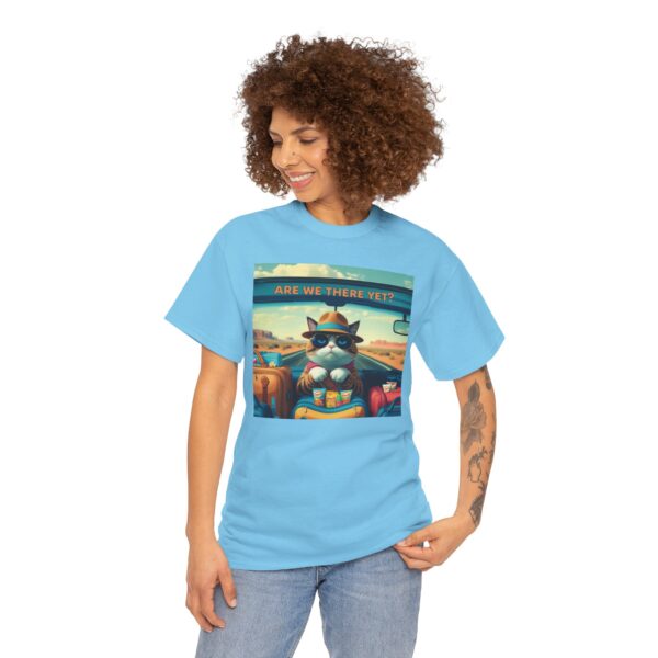 Funny Cat Road Trip Shirt - "Are We There Yet?" Cute Travel Cat Tee for Cat Lovers - Aesthetic Vacation T-Shirt Gift - Image 2