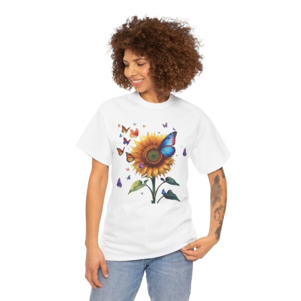 Colorful Sunflower T-Shirt with Butterflies - Image 7