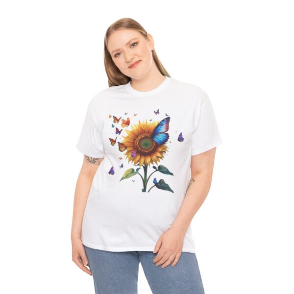 Colorful Sunflower T-Shirt with Butterflies - Image 8