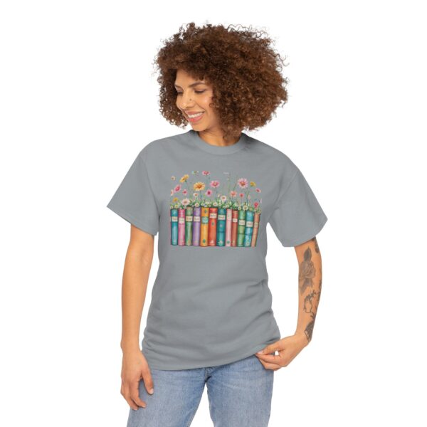 Vintage Books and Wildflowers Unisex Tee for Poetic Souls | Soft Cotton Shirt for Readers and Writers - Image 23