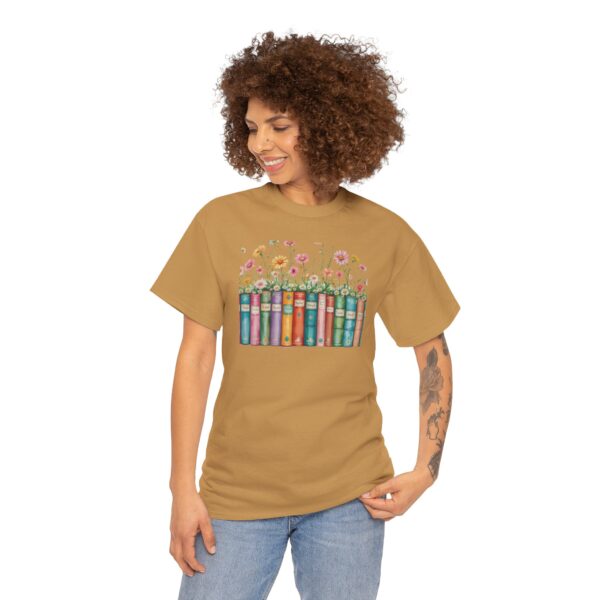 Vintage Books and Wildflowers Unisex Tee for Poetic Souls | Soft Cotton Shirt for Readers and Writers - Image 22