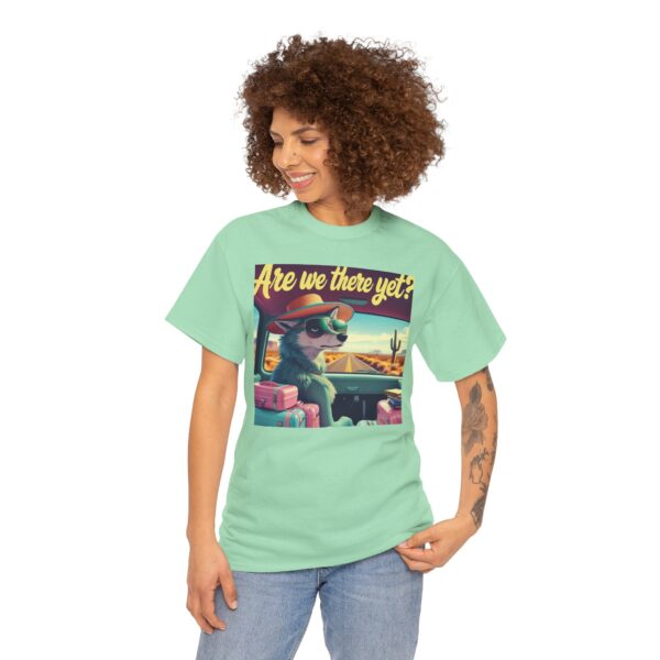 Funny Retro Road Trip T-Shirt – “Are We There Yet?” – Cute Wolf Cartoon Tee for Women, Vintage Style Travel Shirt, Gift for Travelers - Image 2