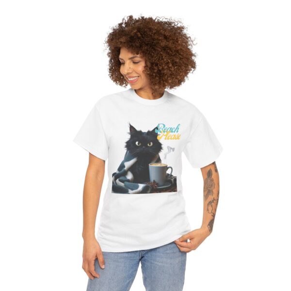 Beach Please Cat Shirt – Funny Black Cat Coffee Tee, Cozy Feline Lover Gift, Sarcastic Cat Graphic T-Shirt, Cute Cat Mom Apparel - Image 7