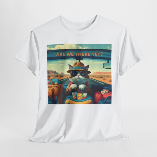 Funny Cat Road Trip Shirt - "Are We There Yet?" Cute Travel Cat Tee for Cat Lovers - Aesthetic Vacation T-Shirt Gift - Image 4