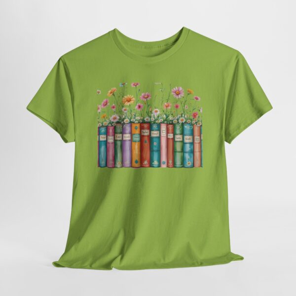 Vintage Books and Wildflowers Unisex Tee for Poetic Souls | Soft Cotton Shirt for Readers and Writers - Image 10