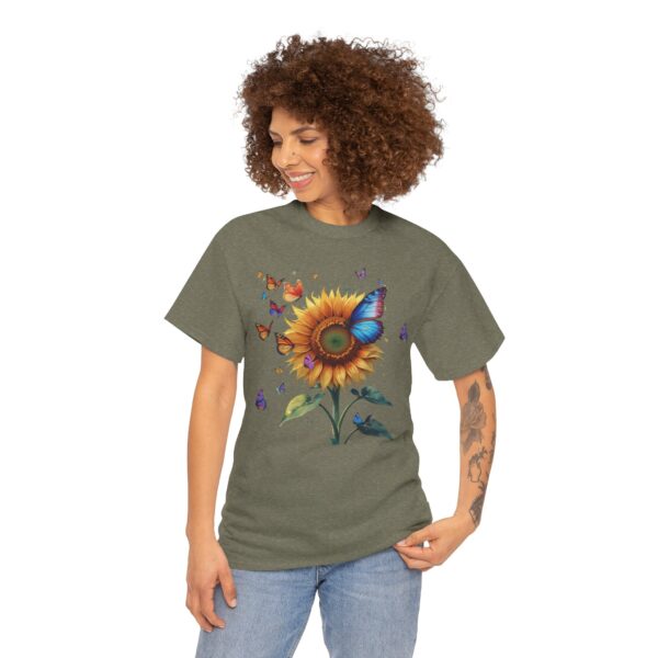 Colorful Sunflower T-Shirt with Butterflies - Image 26