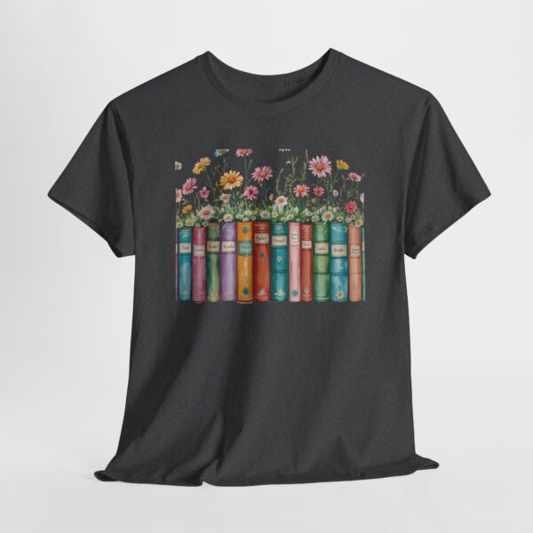 Vintage Books and Wildflowers Unisex Tee for Poetic Souls | Soft Cotton Shirt for Readers and Writers - Image 12