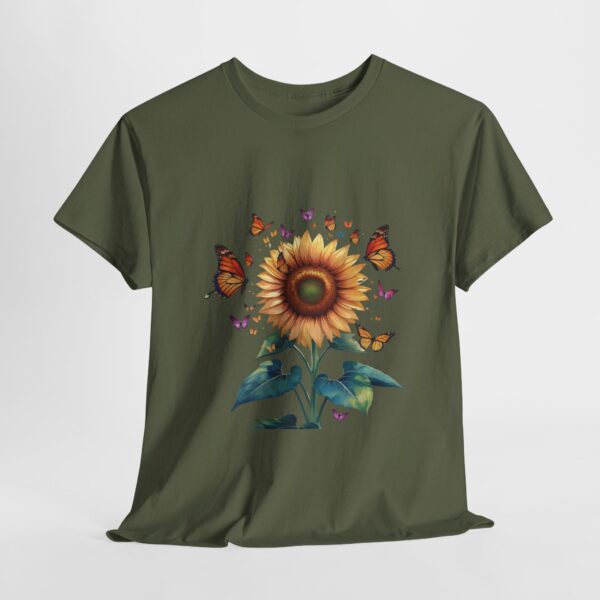 Vibrant Sunflower and Butterfly Tee - Image 16