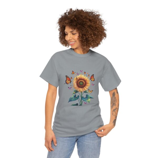 Vibrant Sunflower and Butterfly Tee - Image 25