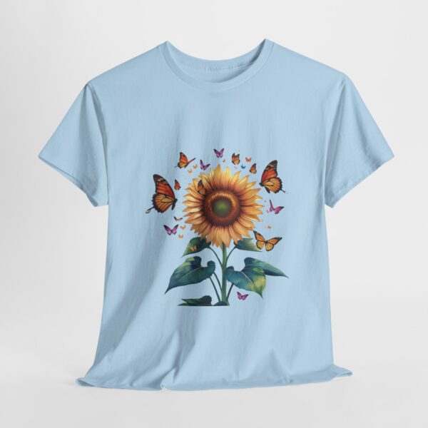 Vibrant Sunflower and Butterfly Tee - Image 2