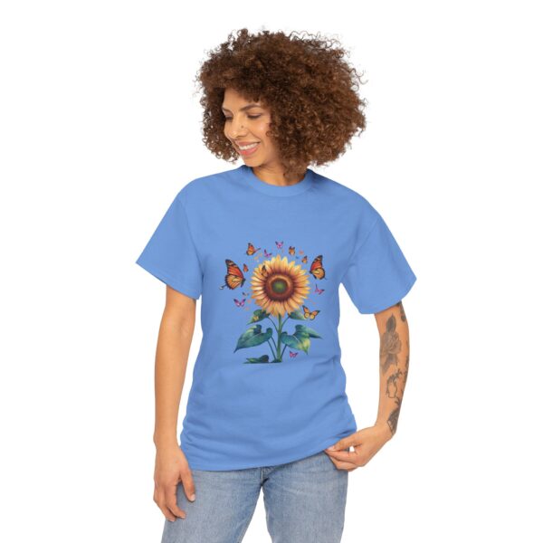 Vibrant Sunflower and Butterfly Tee - Image 5