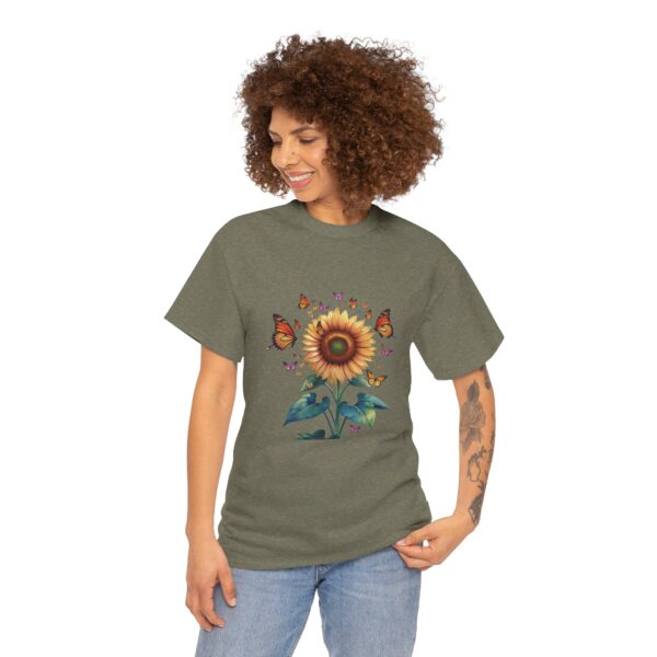 Vibrant Sunflower and Butterfly Tee - Image 21