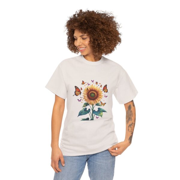 Vibrant Sunflower and Butterfly Tee - Image 7