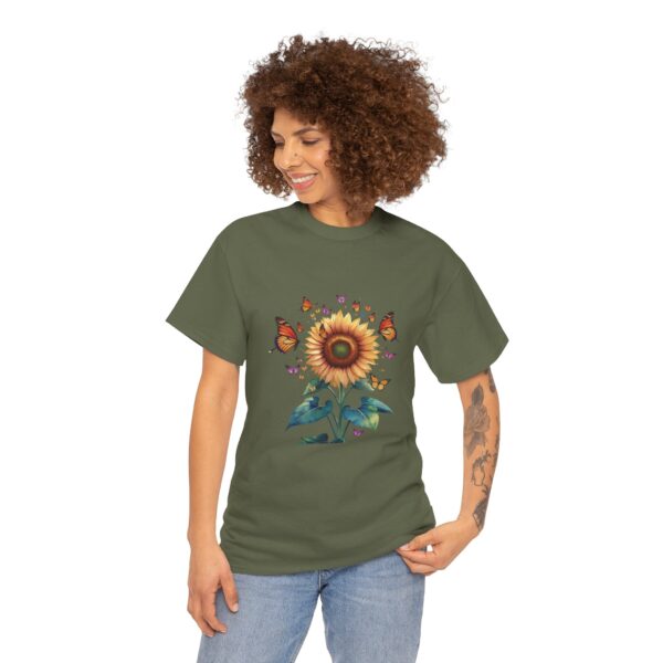 Vibrant Sunflower and Butterfly Tee - Image 17