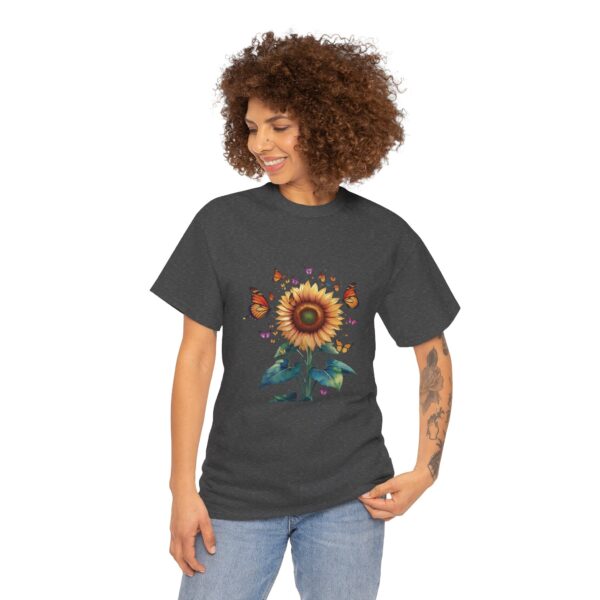 Vibrant Sunflower and Butterfly Tee - Image 13